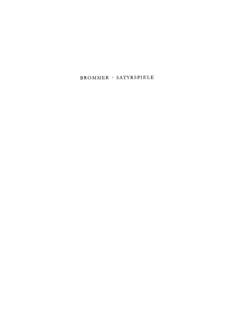 Cover image for book Satyrspiele