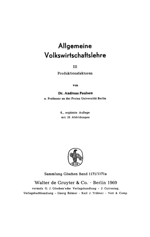Cover image for book Produktionsfaktoren