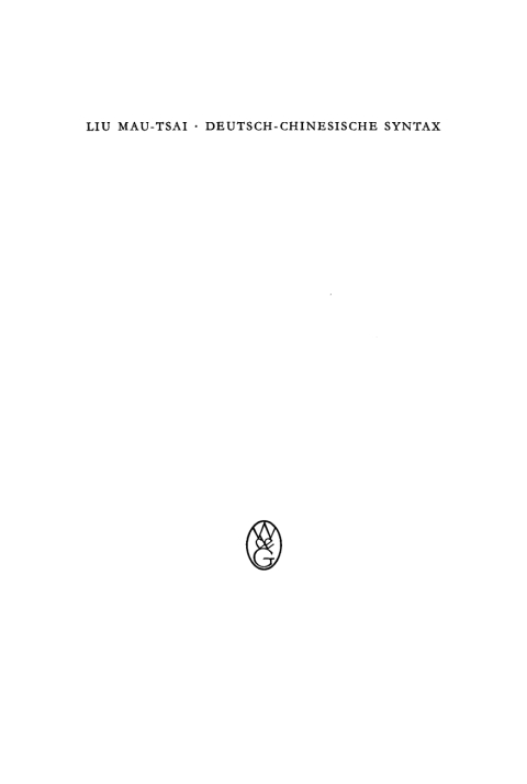 Cover image for book Deutsch-Chinesische Syntax