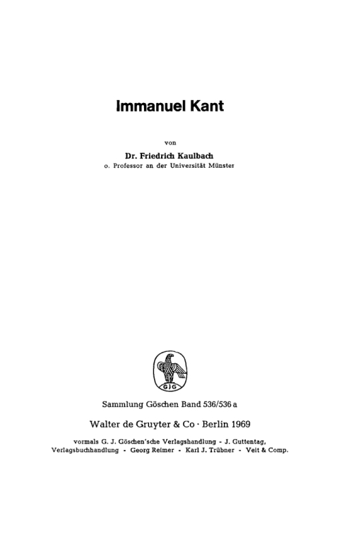 Cover image for book Immanuel Kant