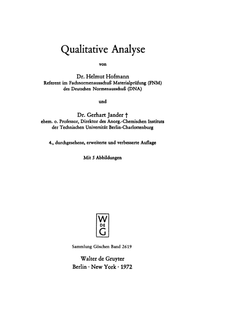 Cover image for book Qualitative Analyse