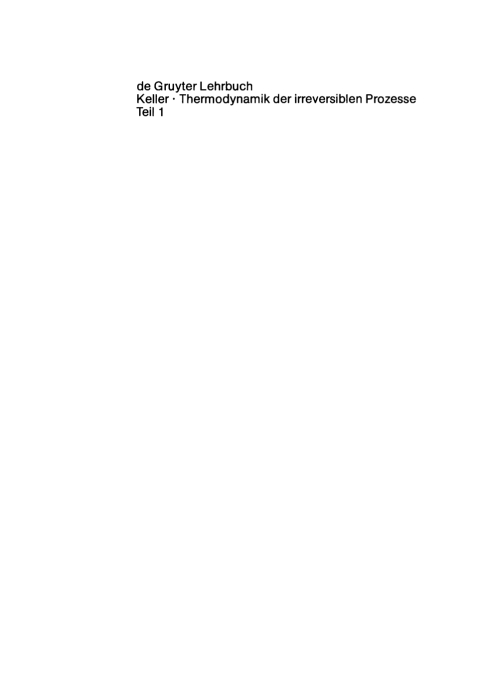 Thermostatik und Grundbegriffe 