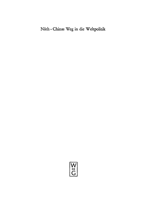 Cover image for book Chinas Weg in die Weltpolitik