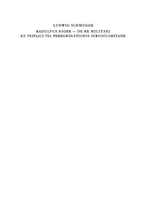 Cover image for book De re militari et triplici via peregrinationis Ierosolimitane (1187/88)