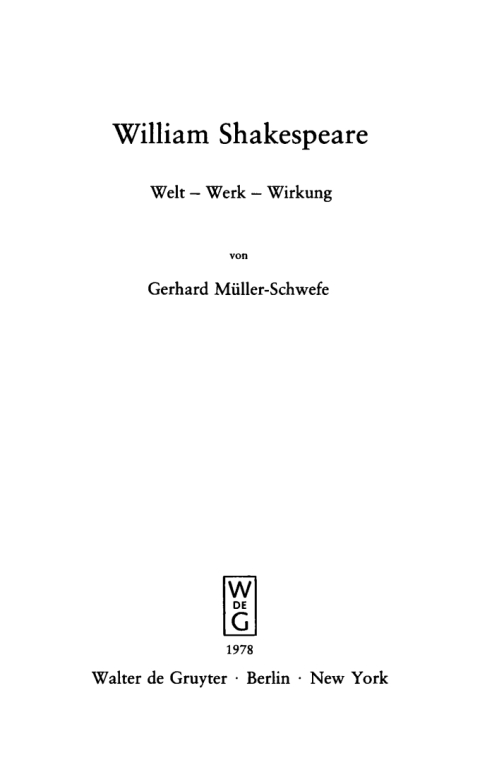 Cover image for book William Shakespeare