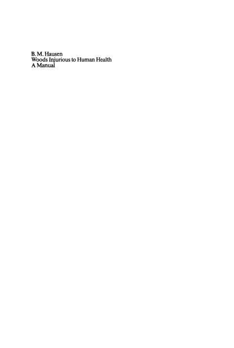 Cover image for book Woods Injurious to Human Health