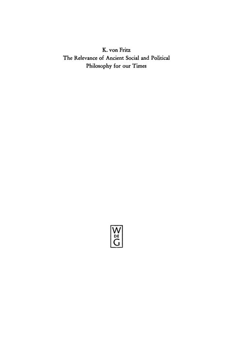 Cover image for book The Relevance of Ancient Social and Political Philosophy for our Times