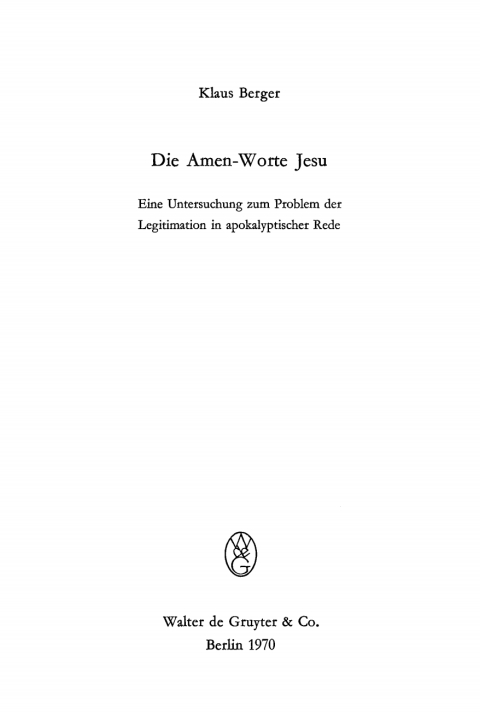Cover image for book Die Amen-Worte Jesu