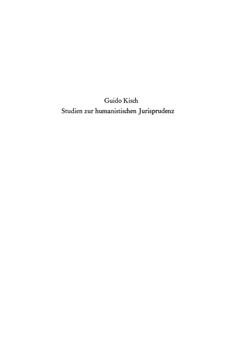 Cover image for book Studien zur humanistischen Jurisprudenz