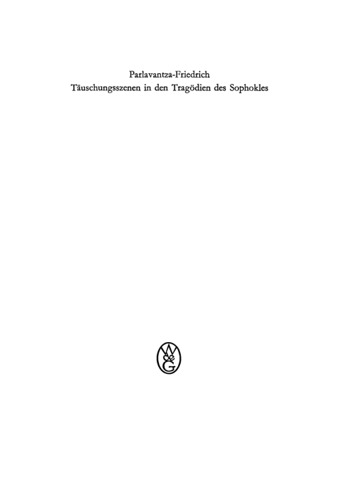 Cover image for book Täuschungsszenen in den Tragödien des Sophokles