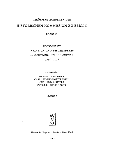 Cover image for book Die Deutsche Inflation / The German Inflation Reconsidered