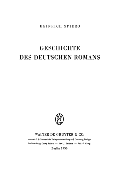 Cover image for book Geschichte des deutschen Romans