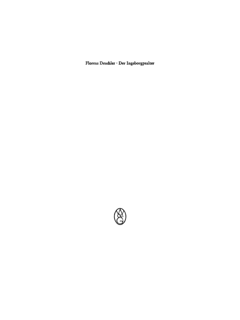 Cover image for book Der Ingeborgpsalter