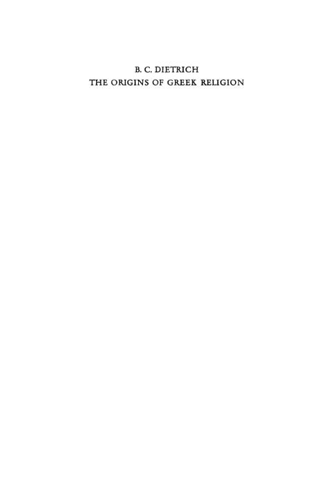 Cover image for book The Origins of Greek Religion