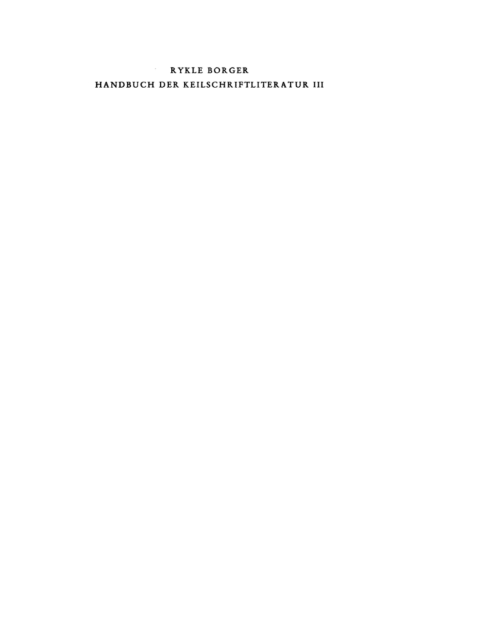 Cover image for book Inhaltliche Ordnung der sumerischen und akkadischen Texte. Anhang: Sekundärliteratur in Auswahl