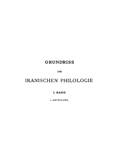 Cover image for book Vorgeschichte der iranischen Sprachen, Awestasprache und Altpersisch, Mittelpersisch