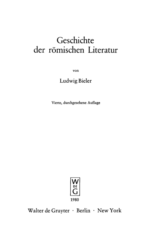 Cover image for book Geschichte der römischen Literatur