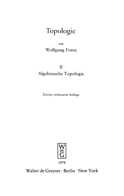 Cover image for book Algebraische Topologie