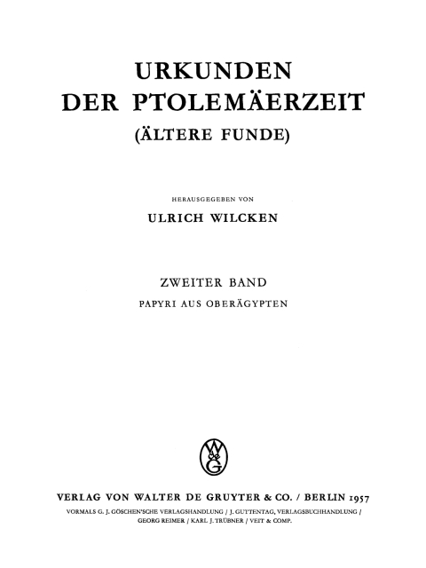 Cover image for book Papyri aus Oberägypten