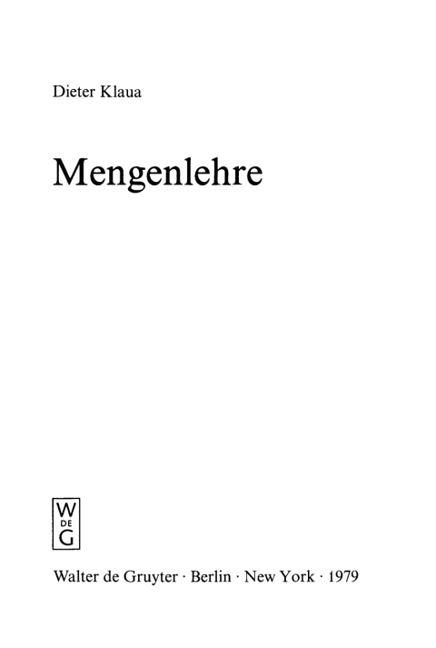 Cover image for book Mengenlehre
