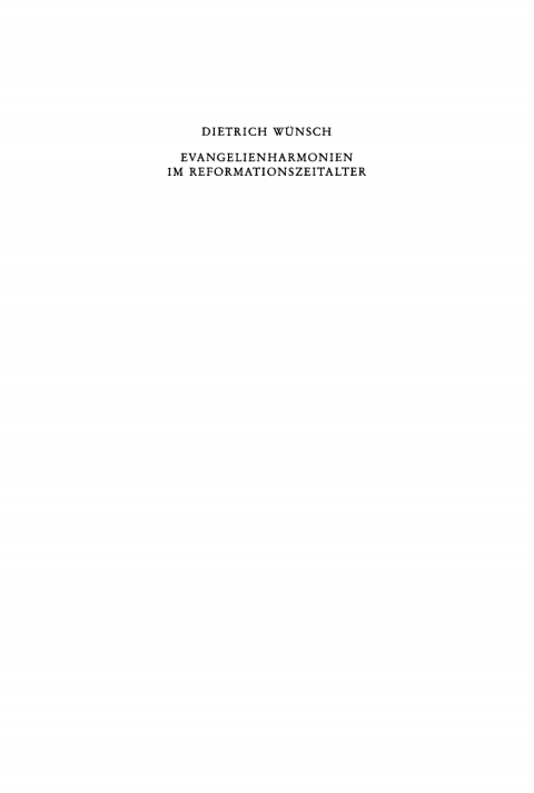 Cover image for book Evangelienharmonien im Reformationszeitalter
