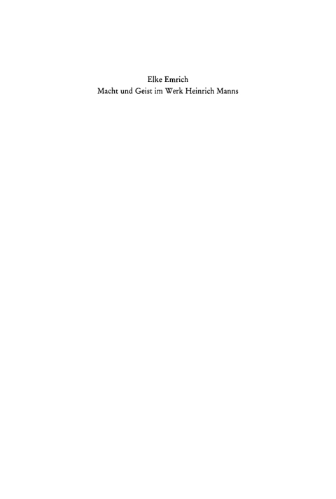 Cover image for book Macht und Geist im Werk Heinrich Manns