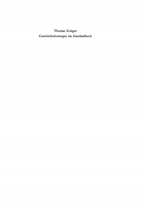 Cover image for book Geschichtskonzepte im Ezechielbuch