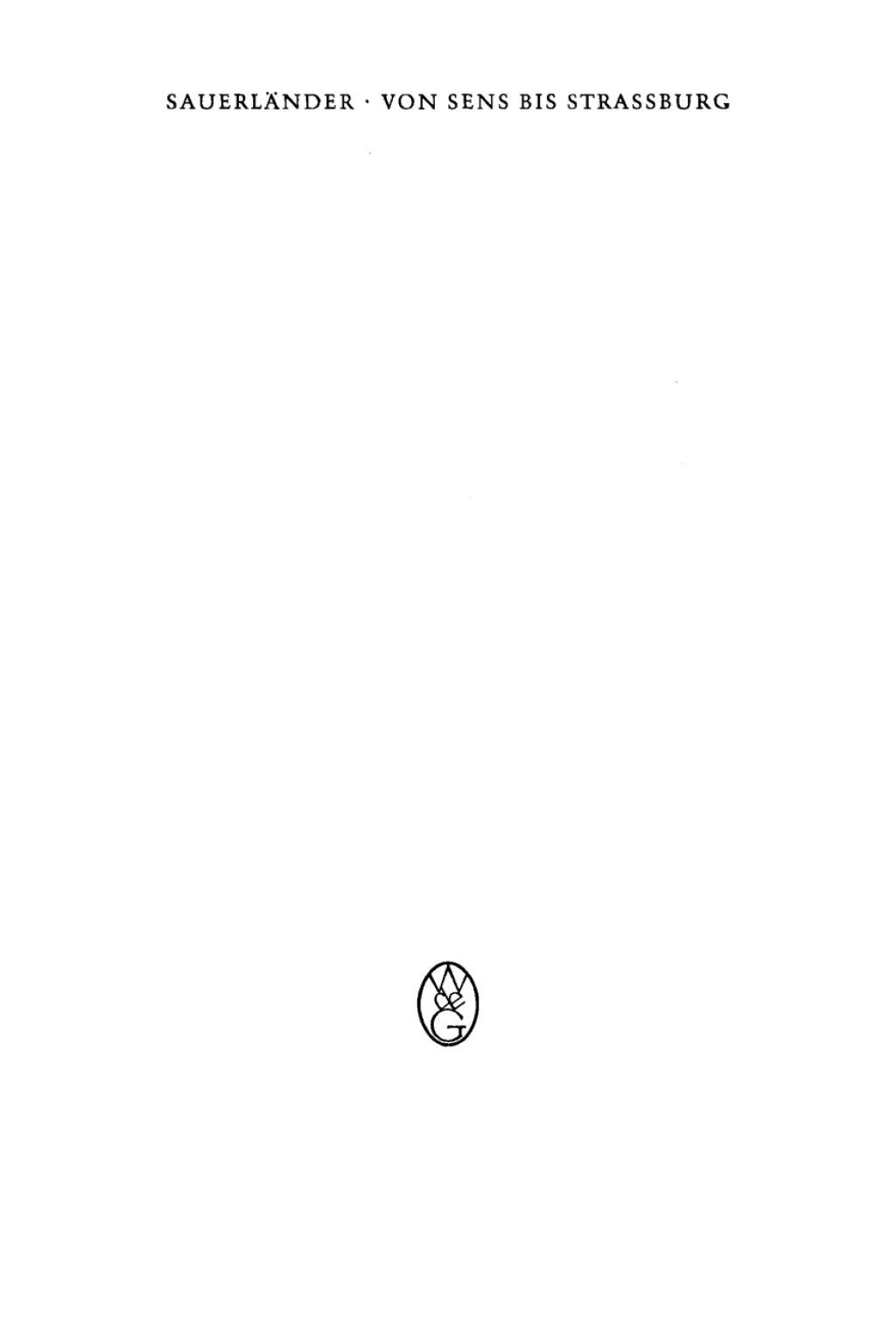 Page Fidelity Von Sens bis Strassburg; $179.81