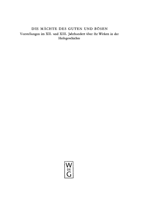 Cover image for book Die Mächte des Guten und Bösen