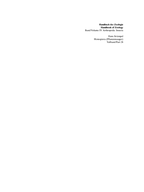 Cover image for book Homoptera (Pflanzensauger)