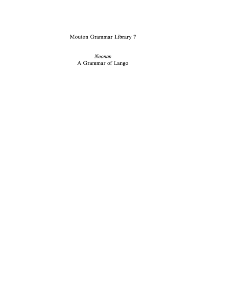 Cover image for book A Grammar of Lango