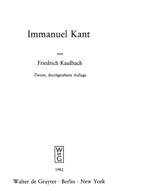 Cover image for book Immanuel Kant
