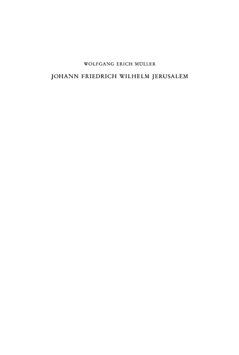 Cover image for book Johann Friedrich Wilhelm Jerusalem