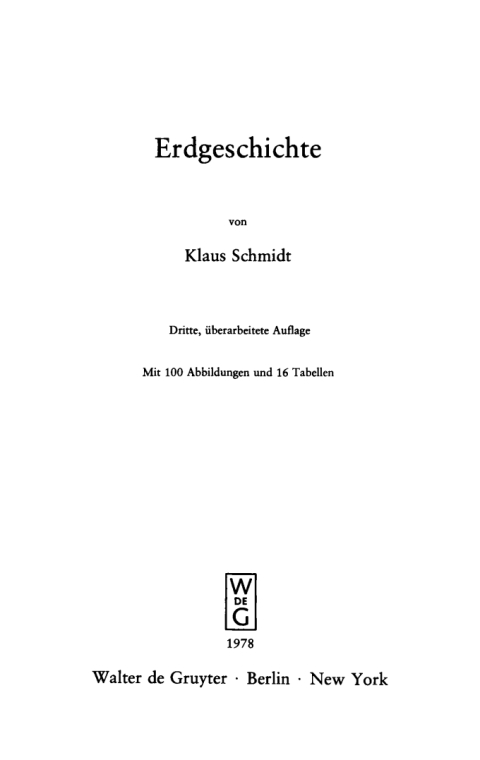 Cover image for book Erdgeschichte