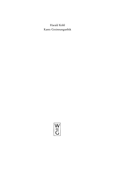 Cover image for book Kants Gesinnungsethik