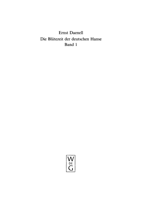 Cover image for book Die Blütezeit der deutschen Hanse