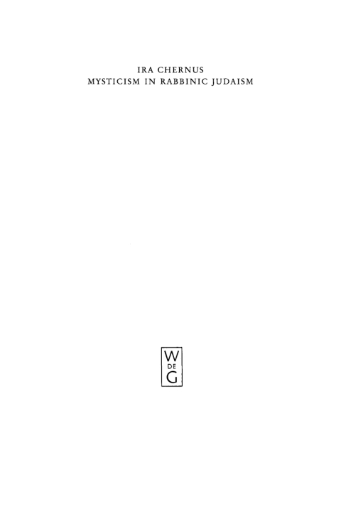 Cover image for book Mysticism in Rabbinic Judaism