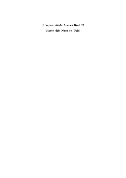Cover image for book Stärke, dein Name sei Weib!