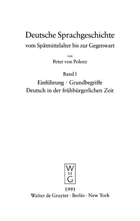 Cover image for book Einführung, Grundbegriffe, Deutsch in der frühbürgerlichen Zeit