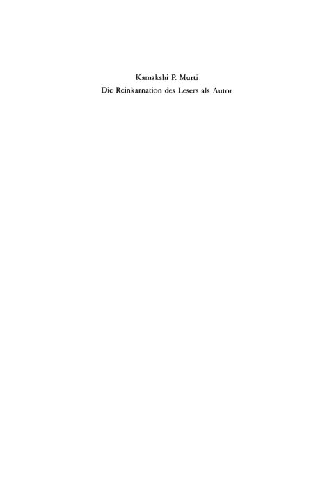 Cover image for book Die Reinkarnation des Lesers als Autor