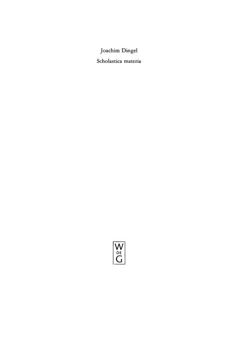 Cover image for book Scholastica materia