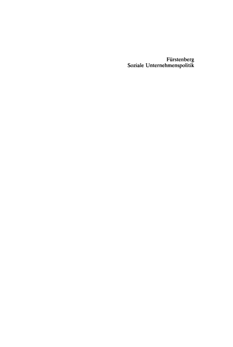 Cover image for book Soziale Unternehmenspolitik