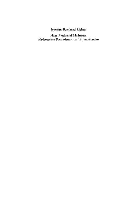 Cover image for book Hans Ferdinand Maßmann
