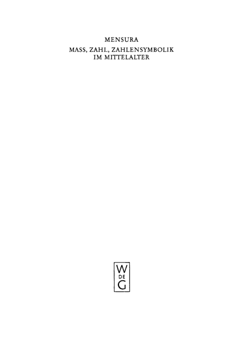 Cover image for book Mensura. 1. Halbbd