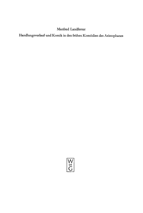 Cover image for book Handlungsverlauf und Komik in den frühen Komödien des Aristophanes