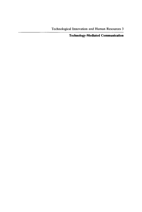 Cover image for book Technology-Mediated Communication