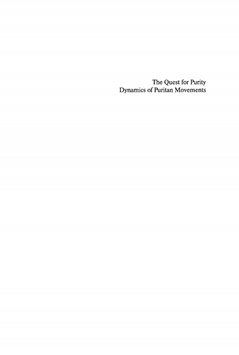 Cover image for book The Quest for Purity