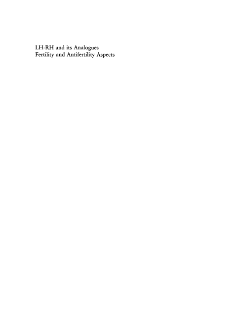 Cover image for book LH-RH and its Analogues