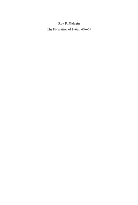 Cover image for book The Formation of Isaiah 40-55