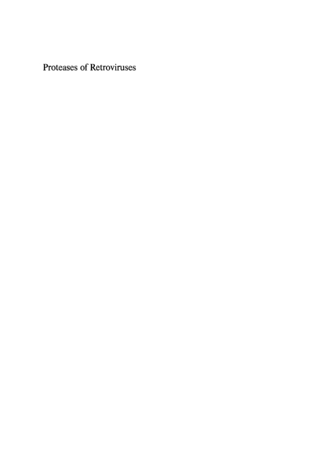Cover image for book Proteases of Retroviruses